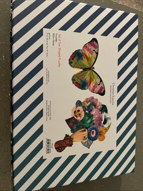 Christian Lacroix Multicolor Butterfly & Floral Puzzle Set of 2